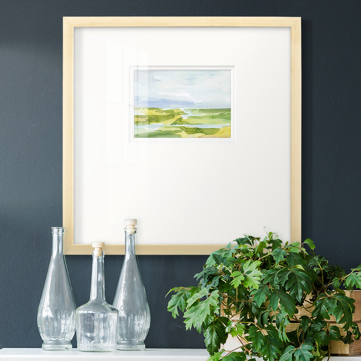 Watery Lowlands III, 17" H x 17" W x 1.25" D