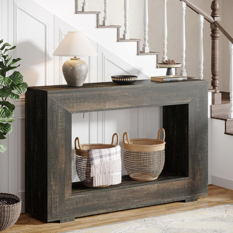 Console 47 po, rangement pour couloir, noir