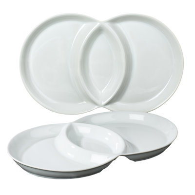 White 3-Section Serving Dish