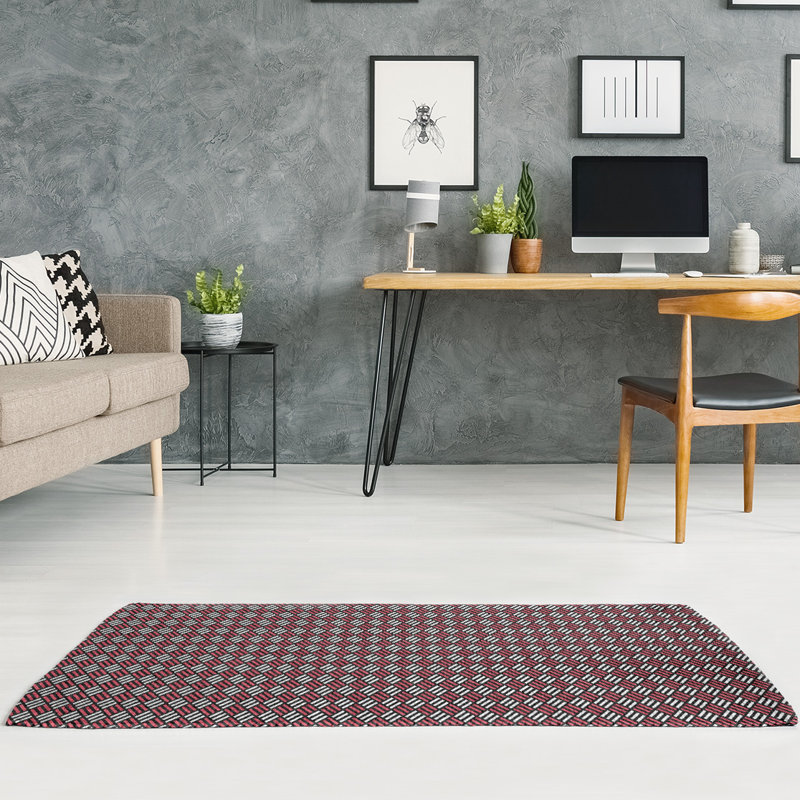 Chenille Geometric Indoor Rug, Rectangle 4' x 6'