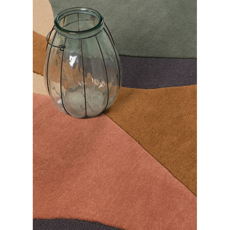Oceane Handmade Wool Abstract Area Rug, Round 7'8"