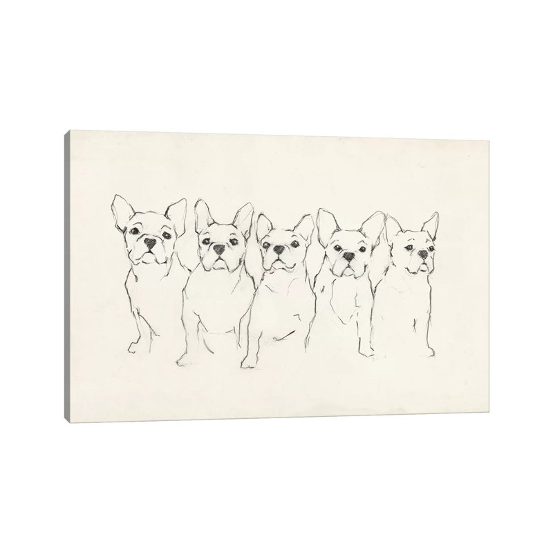 Snuggle Squad I par Ethan Harper - reproduction d'art, H 18 po x l 26 po x P 1,5 po, Toile tendue, Pas de tapis