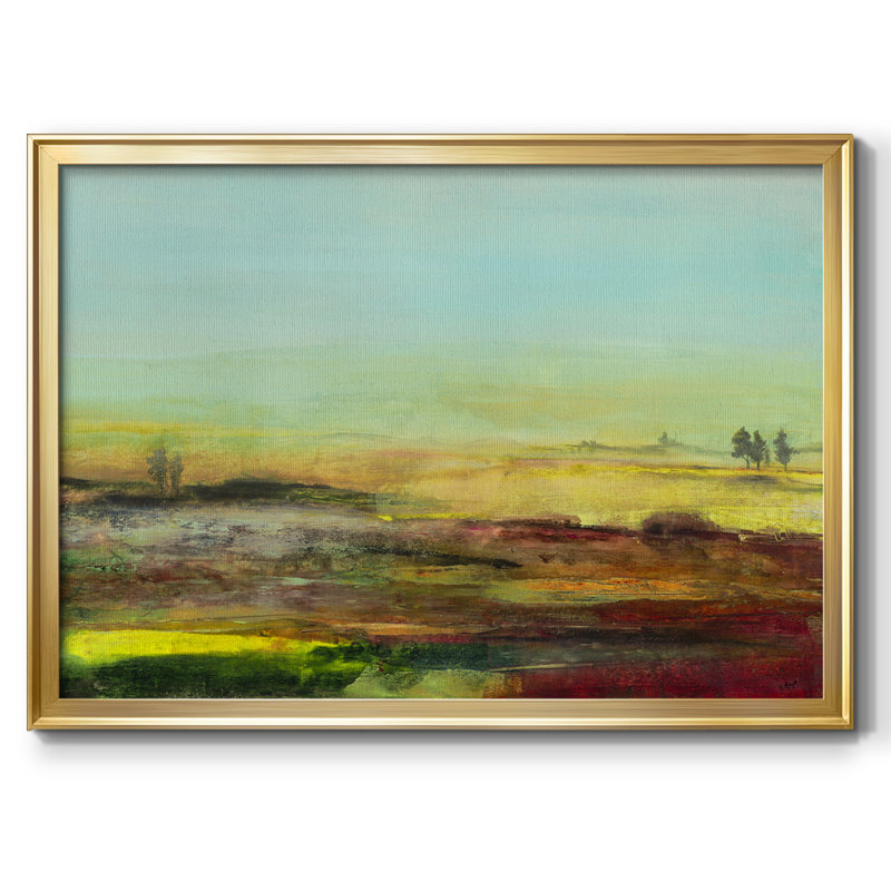 «Ethereal Landscape I», toile tendue avec châssis en I, Or, H 18 po x l 26 po x P 1,5 po