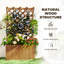 Wooden Planter with Trellis, Freestanding Raised Bed-2058117363