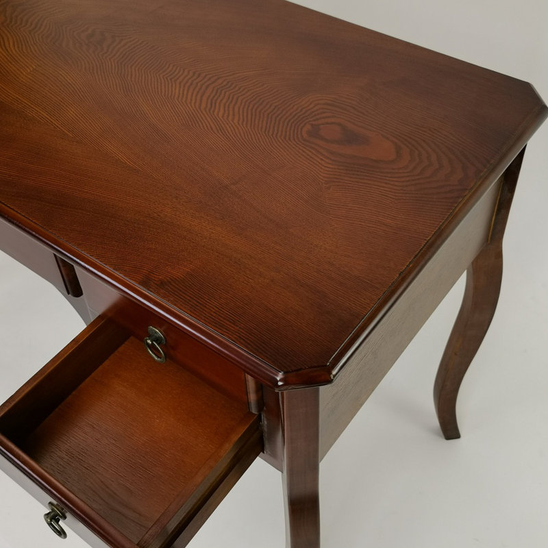 Solid Wood Writing Desk, Brown