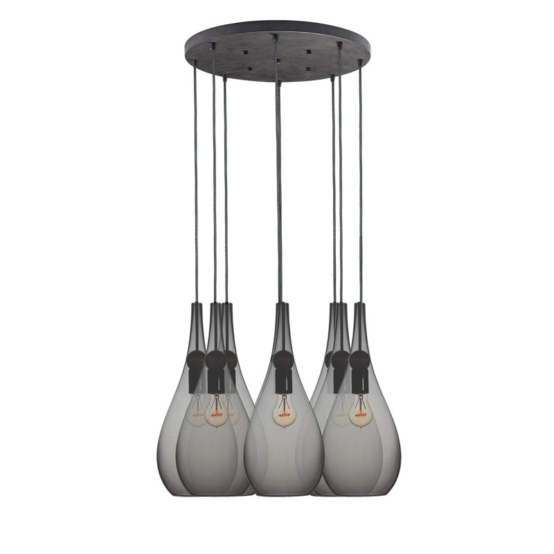 Earth 8 - Light Chandelier, LED, 108" H x 18" W x 18" D, Matte Black