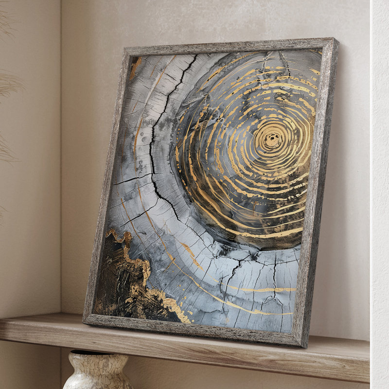 Reproduction encadrée ABSTRACT Series CL XXXVII - bois massif, H 11 po x l 9 po