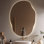 Miroir asymétrique rétroéclairé sans cadre à DEL avec anti-buée, 3 lumières à intensité variable