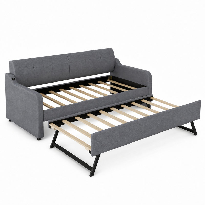 Katoria Upholstered Daybed, Gray