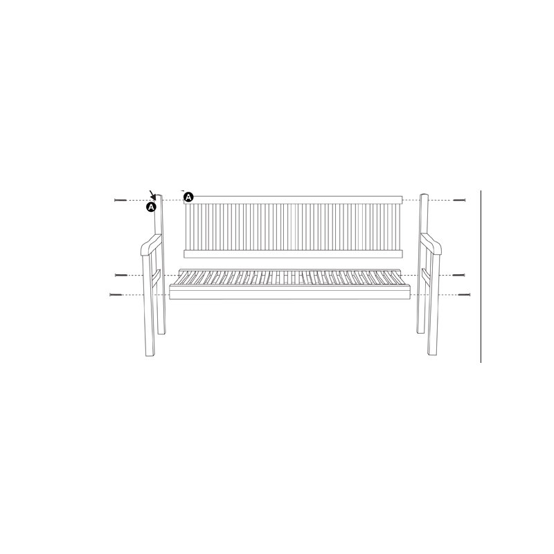 Quinlan Teak Garden Bench