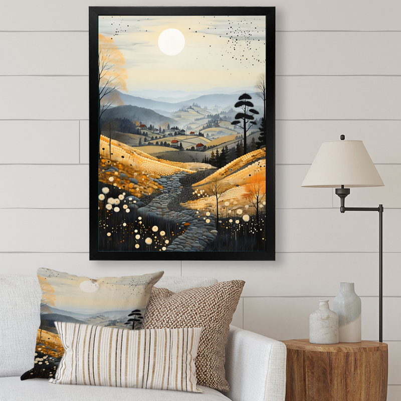 Patchwork de la brume matinale Tjust, Cadre photo noir, H 40 po x l 30 po x P 1,5 po