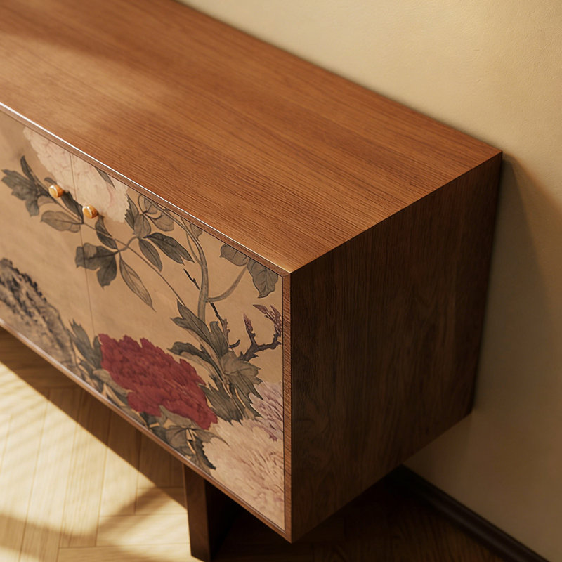 Buffet de style rétro et minimaliste, Noyer