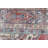 Antique Handmade Turkish Rug with Decorative Bohemian Design in Vibrant Red and Blue Hues