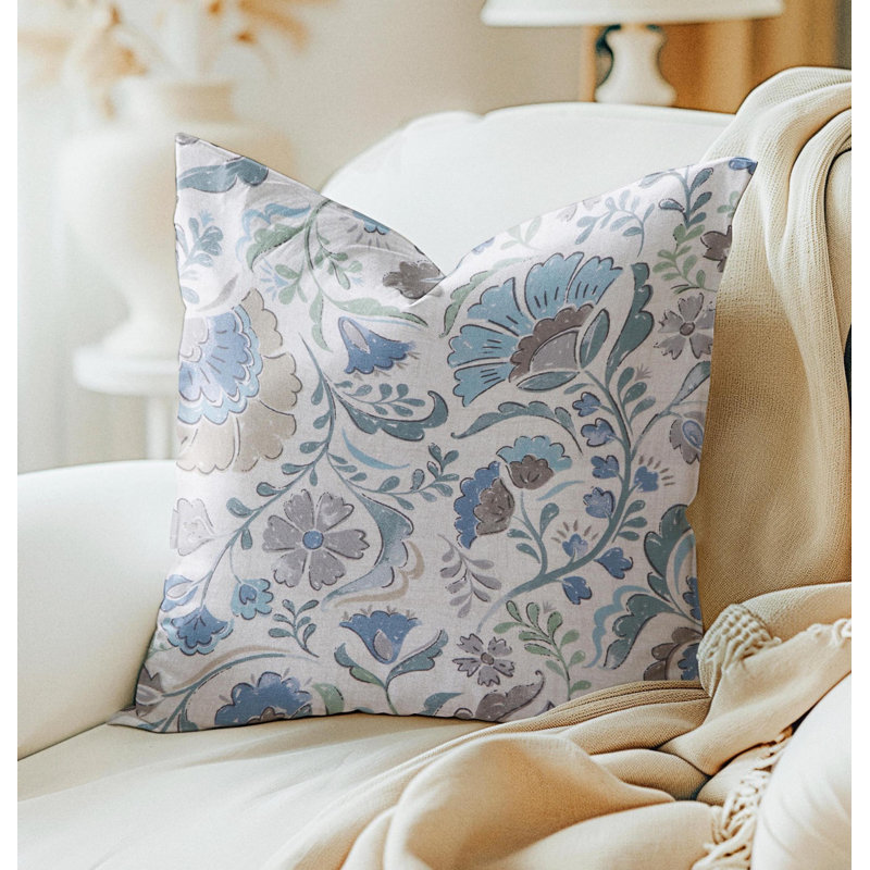 Housse de coussin Denim, Carré 15 po