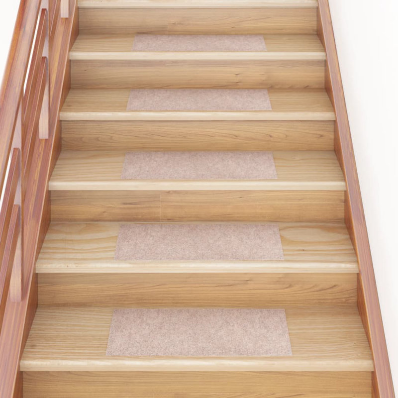 Brandun Self-adhesive Stair Mats Anthracite, Light Brown, Rectangular 25cm x 60cm