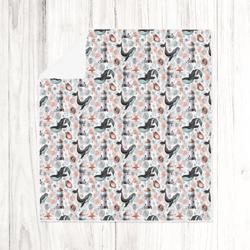 Throw Blanket, 51" W x 60" L, Animal Print/Abstract, Pink/Gray/Blue