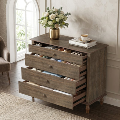 Large 4-Drawer Chest for Bedroom & Living Room