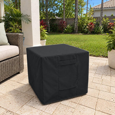 Premium Coffee & Side Table Cover - Breathable, Heavy-Duty Cover with Water-Resistant PVC liner, Adjustable Elastic Hem, Click-Close Straps, and Air Vents - Goodman Collection