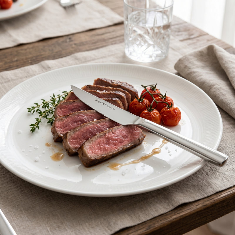 Ensemble de 4 couteaux à steak BergHOFF Leo Pure en acier inoxydable 18/10, 23 cm (9 po)