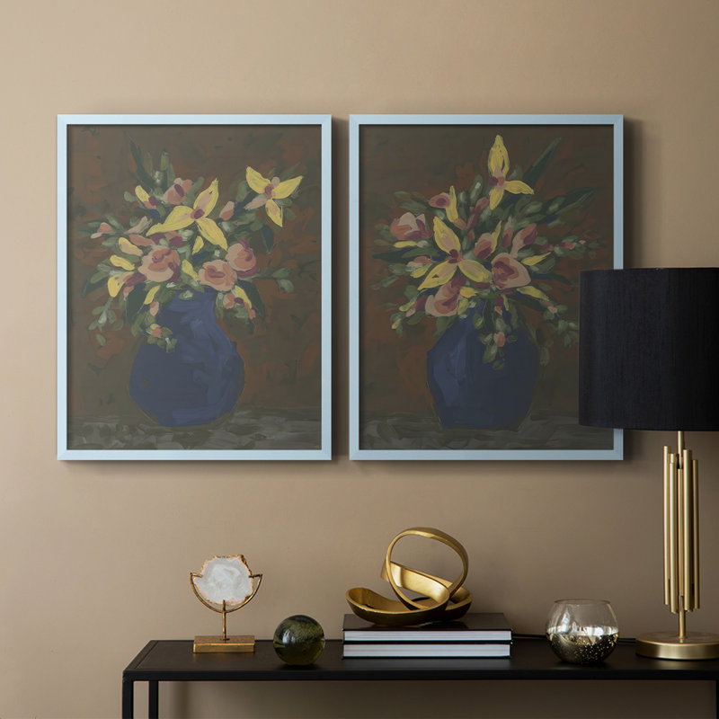 «Dark Bouquet I», reproduction encadrée de qualité supérieure - prête à être accrochée - aucun clou requis - aucun clou requis