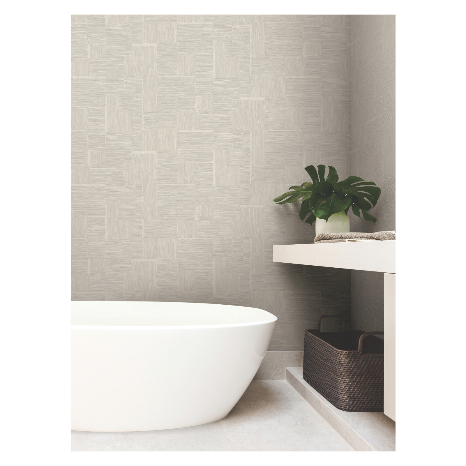 Alodee Geometric Wallpaper, Beige