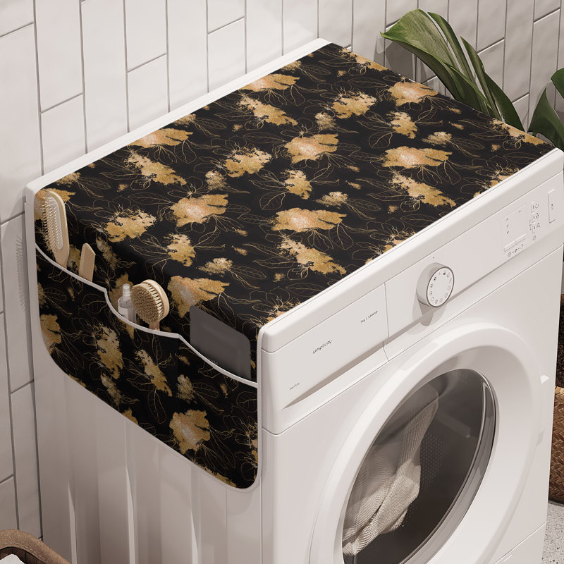 Machine à laver East Urban Home Vintage - paquet de 2 moutarde foncée et chameau 47 po x 18,5 po