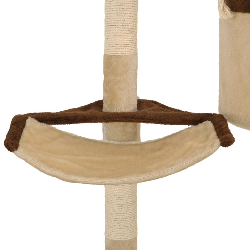 vidaXL Cat Tree Particle board, plush, sisal rope, Brown