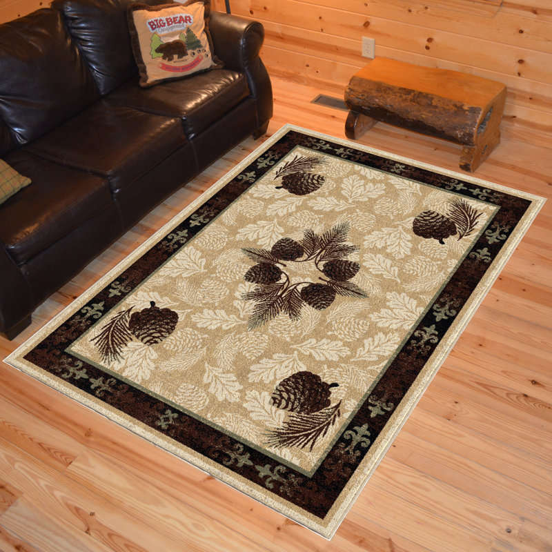 Robbinsdale Floral Indoor Rug, Rectangle 5'3"x7'3" 