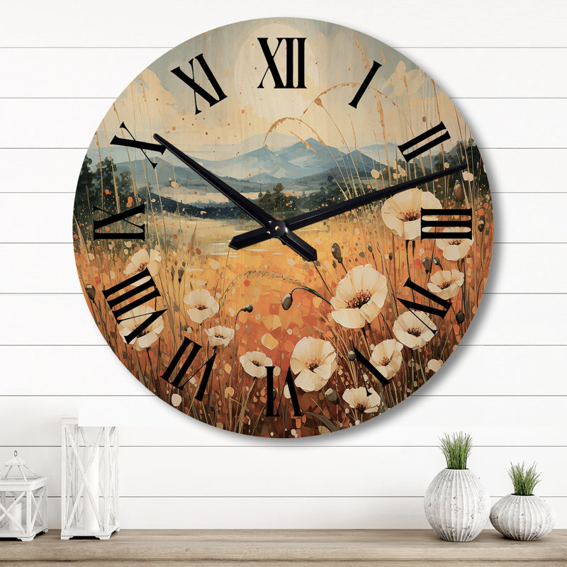 Horloge murale en bois massif Marcellous, Grand