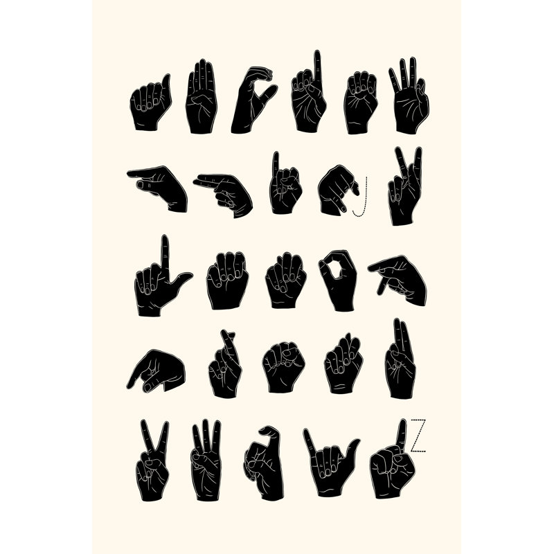 «Sign Langage I» par Emma Scarvey - impression sur toile tendue, H 30 po x l 20 po