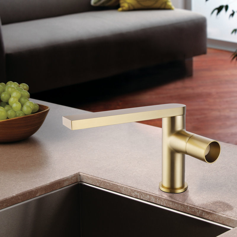 Single-handle Bathroom Faucet, Brushed Gold