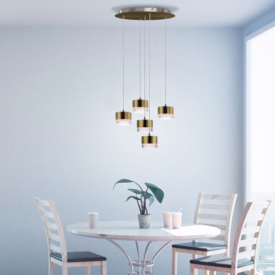 Luminaire suspendu tambour à 5 lumières Barnsdall
