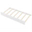 Lit de jour simple en bois avec tablettes de rangement, dossier rembourré, USB et lit gigogne, blanc-525957942