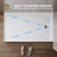 Base de douche blanche 60 po x 36 po avec ensemble de drain et couvercle de drain inclus, bac de douche antidérapant-132008091-132008092