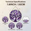 Panneau de vitrail d'arbre mauve 7,8 "H-309649530