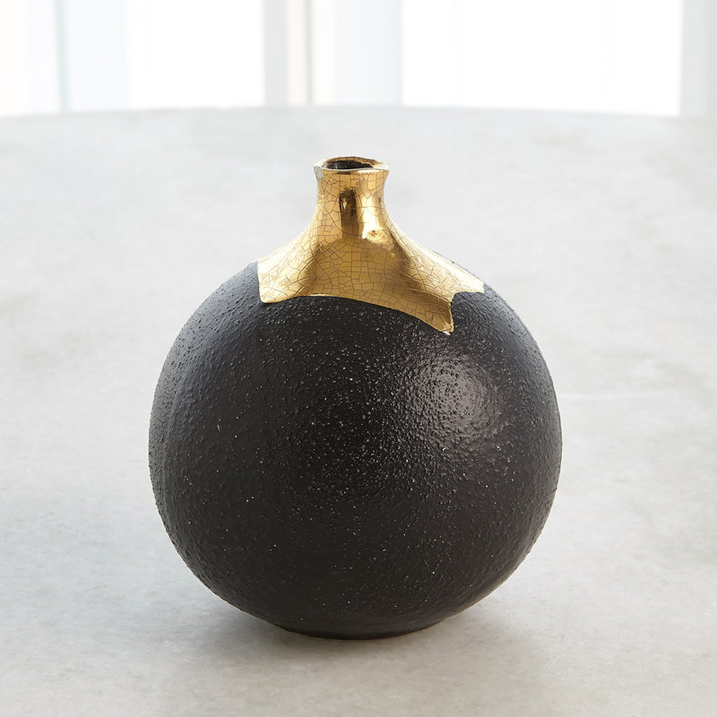 Handmade Ceramic Table Vase, 7" H x 4.75" W x 4.75" D