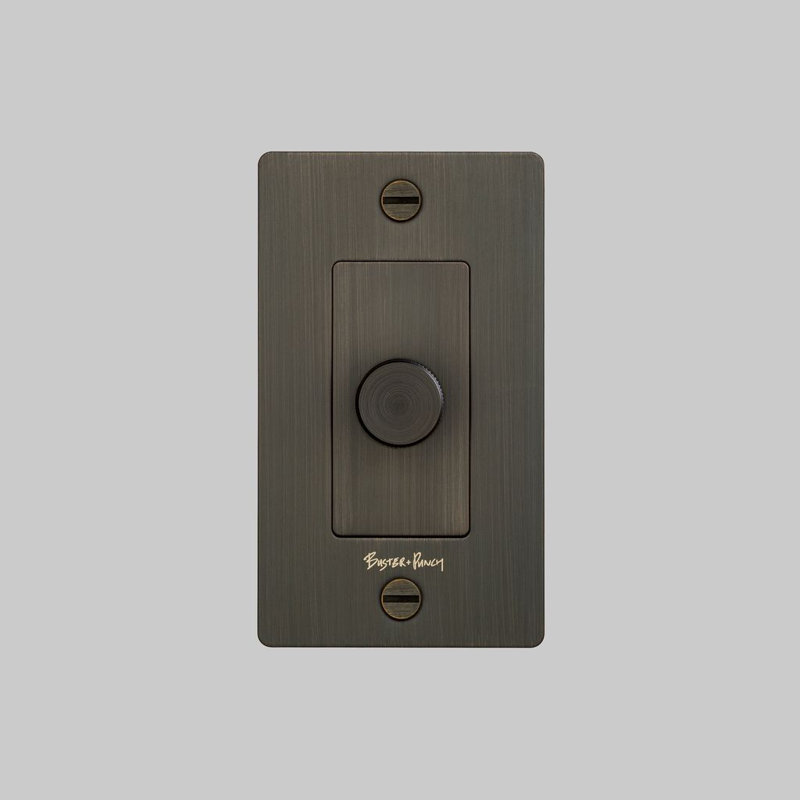 1G Dimmer / Logo, Brass, 1 Gang