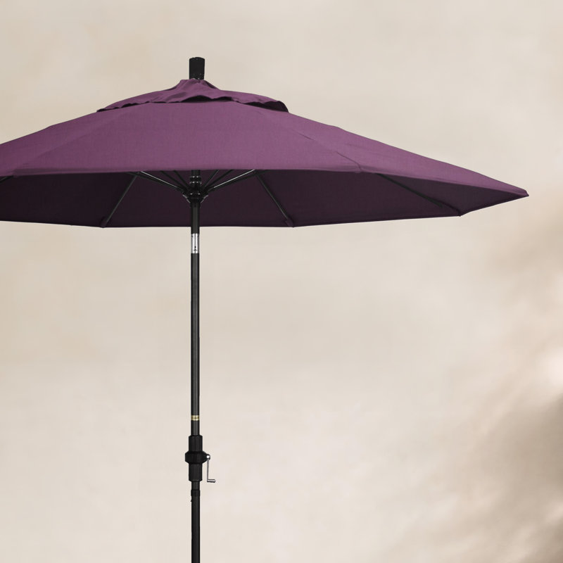 Roverta 9' Market Sunbrella® Umbrella, Canvas Iris Sunbrella® Canvas, Black