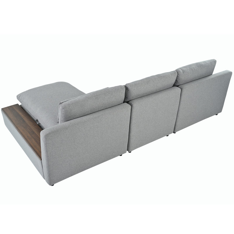 Canapé modulaire Nicolet, Polyester gris