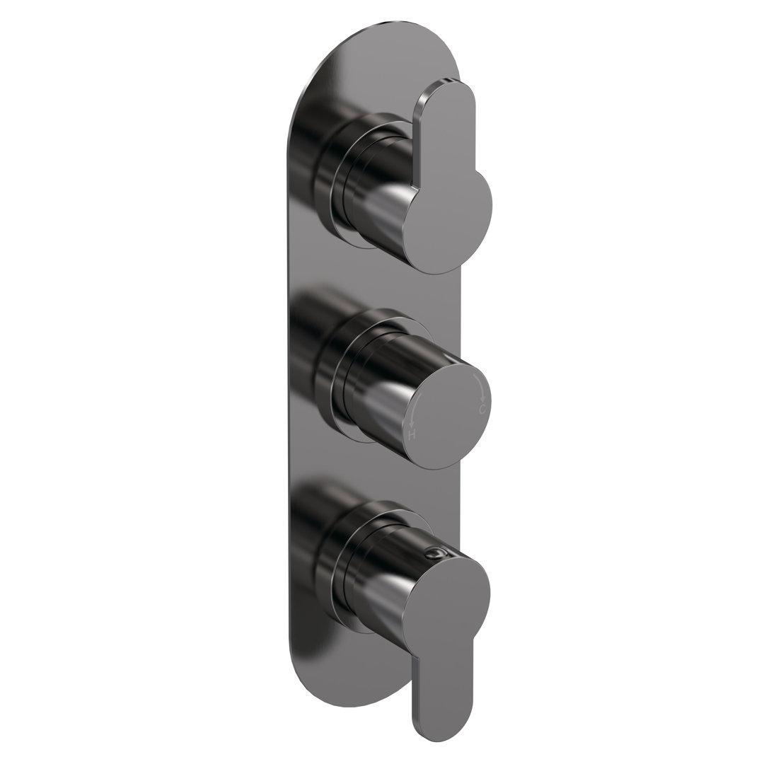 Triple Concealed Thermostatic Shower Valve
