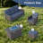 7 - Person Outdoor Swivel Rocking Chair Conversation Set With Fire Pit Table And Cushions-1140575687