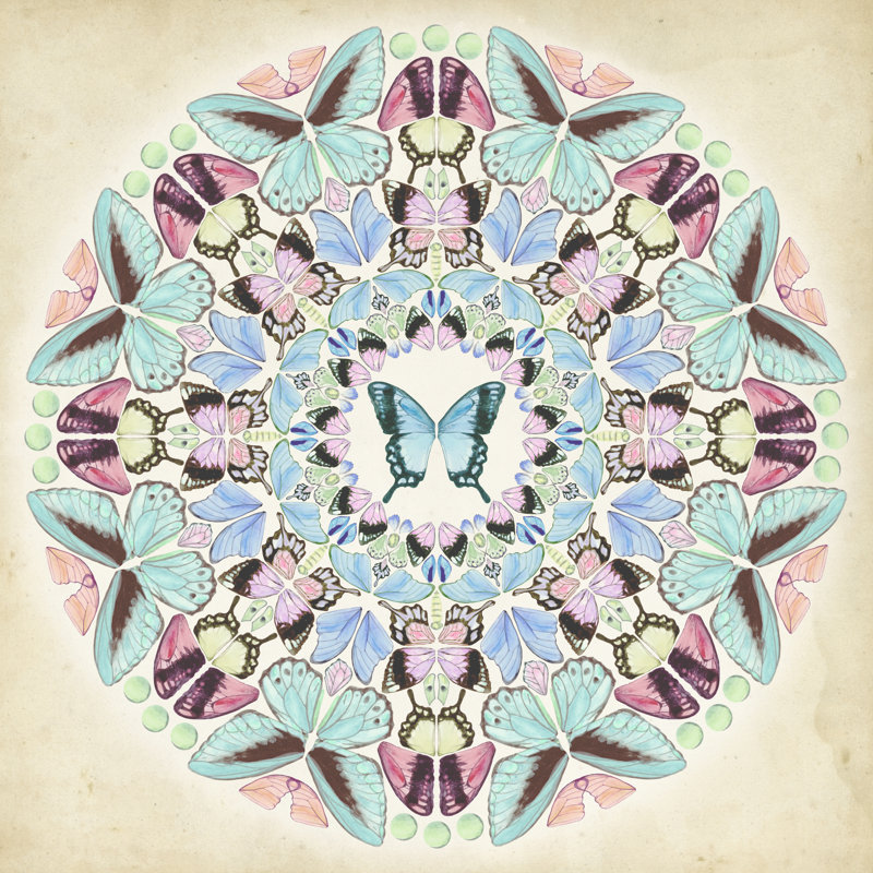 Prosperity Mandala IV by Melissa Wang - Wrapped Canvas Painting, 30cm H x 30cm W