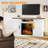 Free Standing Fireplace, Remote Control, 47'', Electric Fireplace Mantel, Adjustable Real 3D Flame Brightness