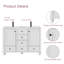 Base de meuble-lavabo double 48 po seulement, surface peinte, portes à fermeture douce-109911296