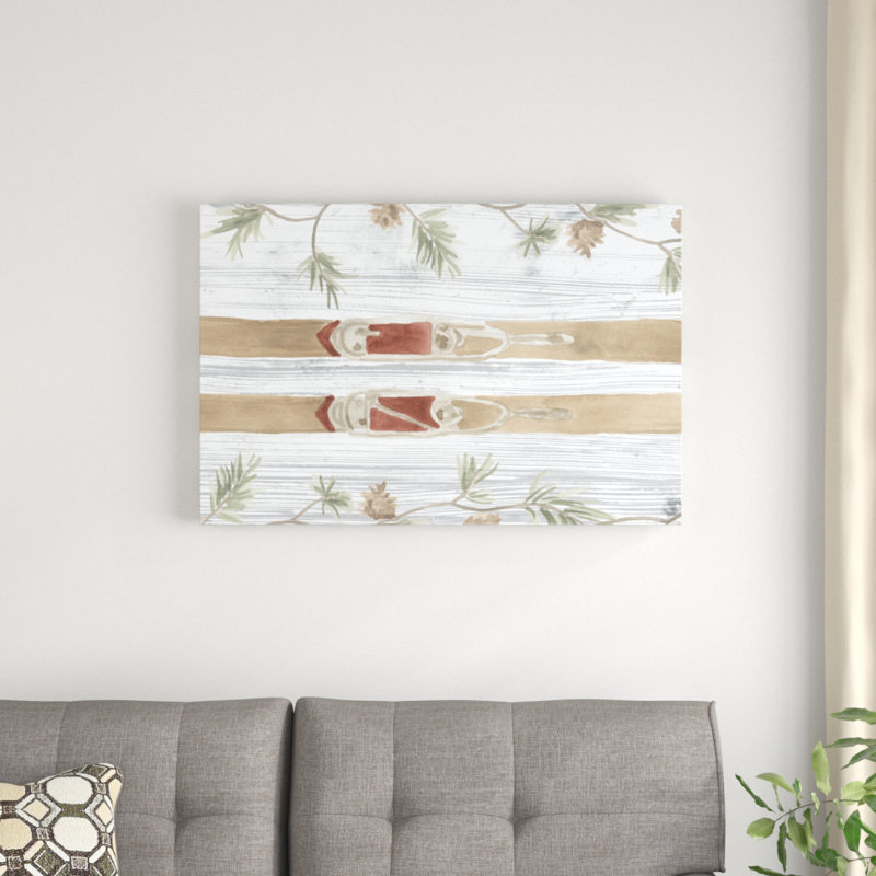Pinecone Lodge Collection D by June Erica Vess - Painting Print, 61cm H x 91cm W, Wrapped Canvas