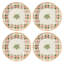 Holiday Plaid Accent Plates, Set of 4