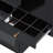 Modern Dressing Table Black With Drawers, Cabinet, Charging Outlets, And A Wooden Stool Soft Pu Foam Insert, Square Desktop , -Glass Cabinet Door Craft Makeup Vanity Ports, Comfortable Ergonomic-313468152