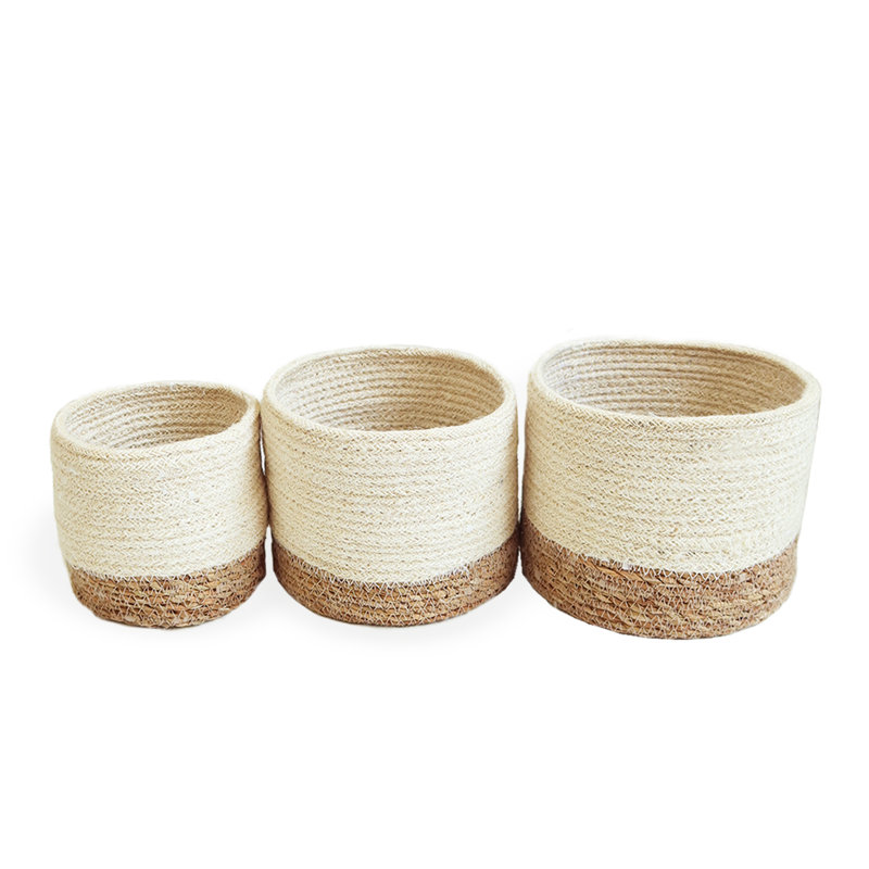 Ensemble de 3 paniers en ruppie maritime
