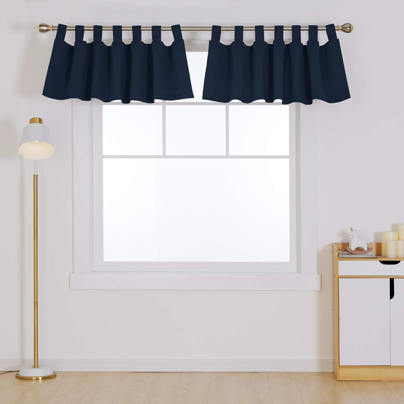 Blackout Curtain Pair, 132cm wide x 46cm high, Dark blue