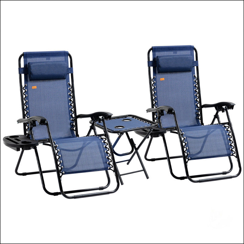 Ensemble de chaises avec table d'appoint Zero Gravity